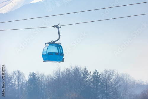 Ski resort Bansko, Bulgaria, cable car