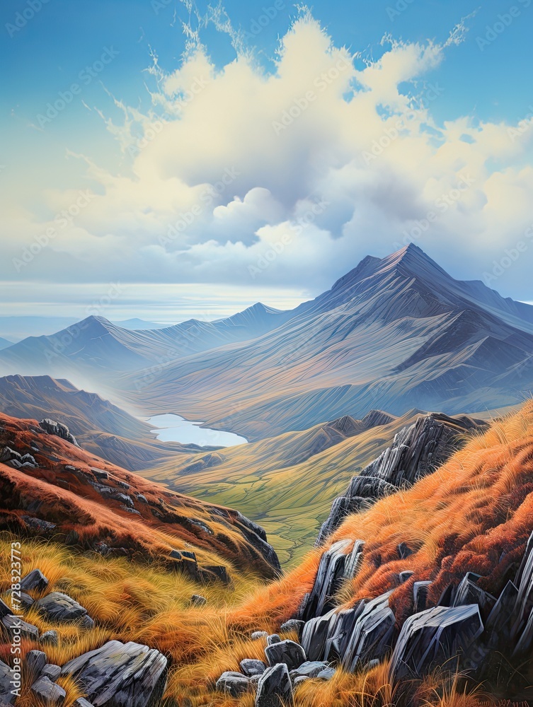 Towering Munros: Scottish Highland Art Capturing Majestic Mountain Landscapes