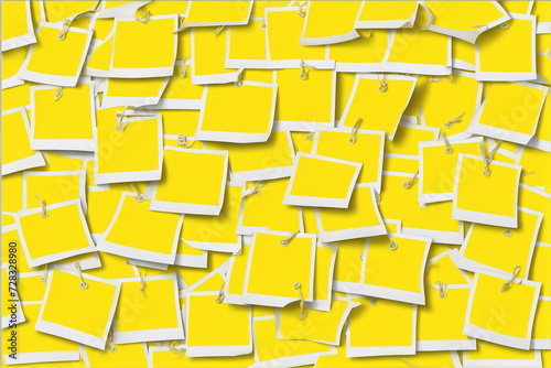 Pile of blank yellow sticky notes
