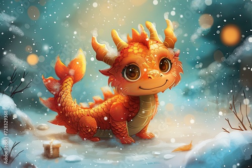 Ney year of dragon picture for kids