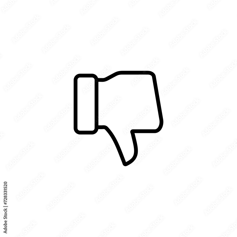 Dislike icon isolated on transparent background Dislike icon isolated on transparent background