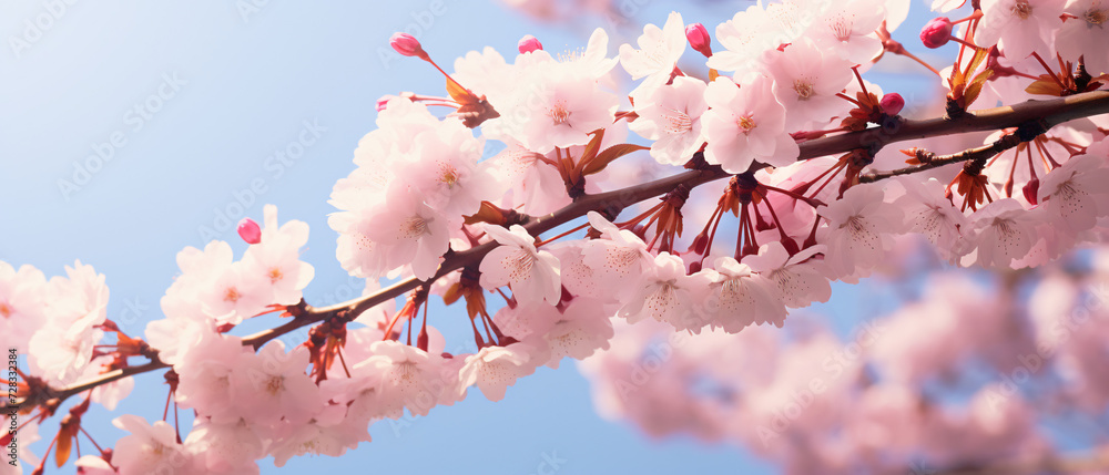  Cherry blossom branches basking