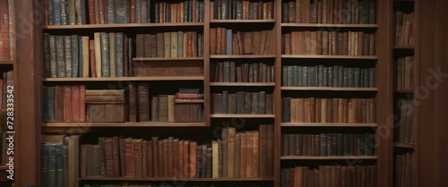 bookshelves, vintage books