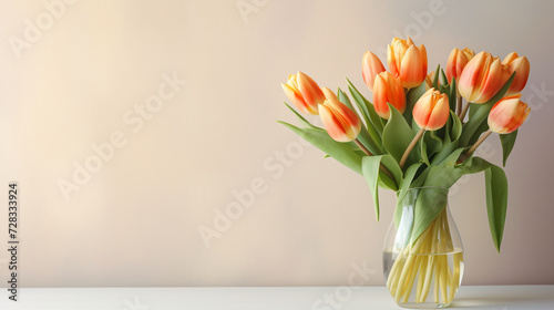 Orange Tulips in vase