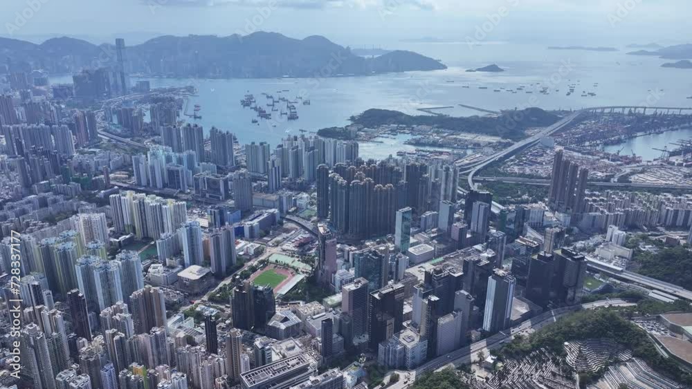 Hong Kong Victoria Harbour Sham Shui Po Shek Kip Mei Cheung Sha Wan Prince Edward Mong Kok Tsim Sha Tsui Kowloon Peninsula,a commercial hub with the financial business,Aerial Drone Skyview Hong Kong Victoria Harbour Sham Shui Po Shek Kip Mei Cheung Sha Wan Prince Edward Mong Kok Tsim Sha Tsui Kowloon Peninsula,a commercial hub with the financial business,Aerial Drone Skyview