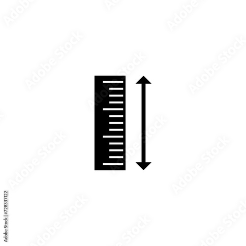 Measure ruler icon. isolated on white background. Measure icon simple sign.