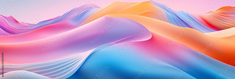 Fototapeta premium Vibrant and fluid wave lines background for keynote or presentation design on light background