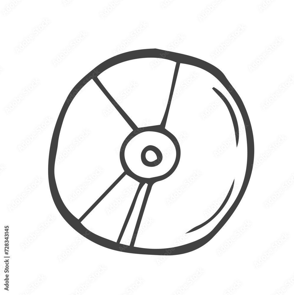 Compact disk vector illustration on white background Compact disk vector illustration on white background