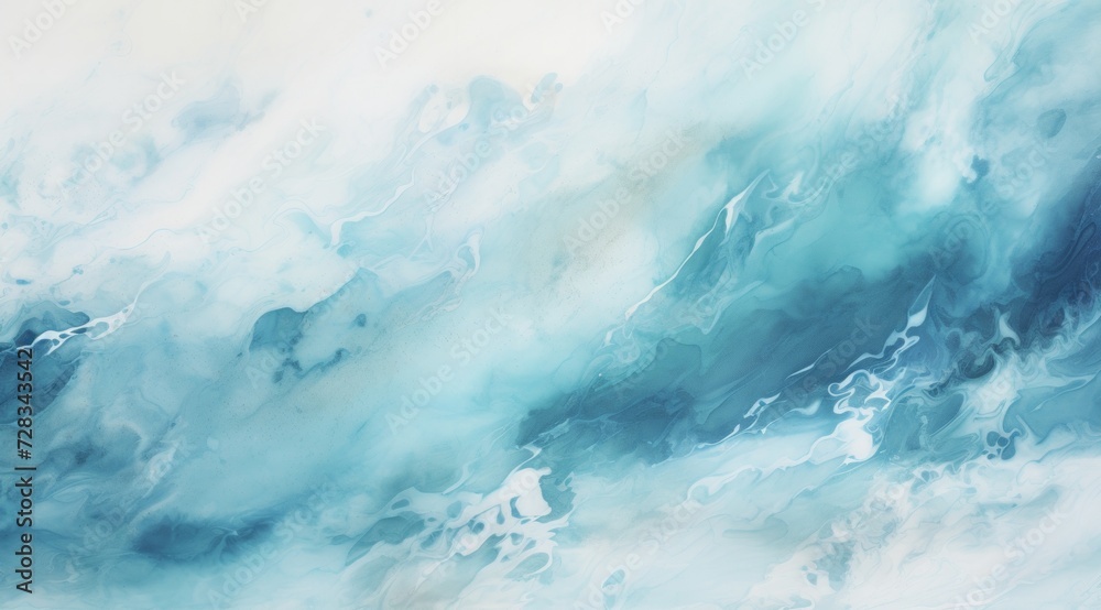 abstract blue and white painting of waves over a white background abstract blue and white painting of waves over a white background