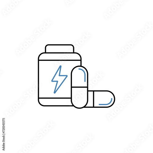 vitamin concept line icon. Simple element illustration. vitamin concept outline symbol design.