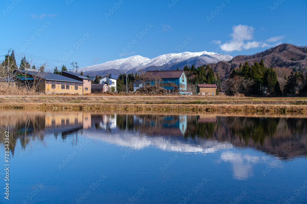 Fototapeta premium 映る冬景色