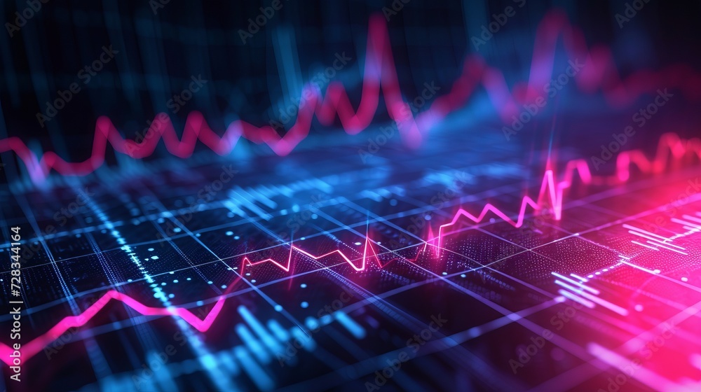 Poster Visualizing Trends: Dual-Line Graph Illustrating Decline – Wall ...