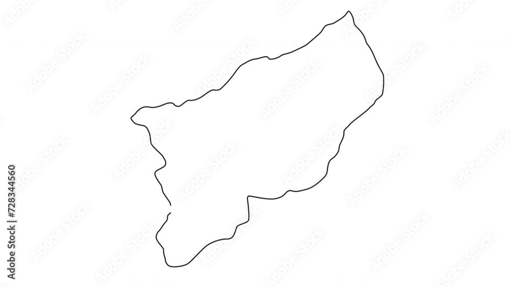 animated sketch of the map of Rize in Turkey animated sketch of the map of Rize in Turkey