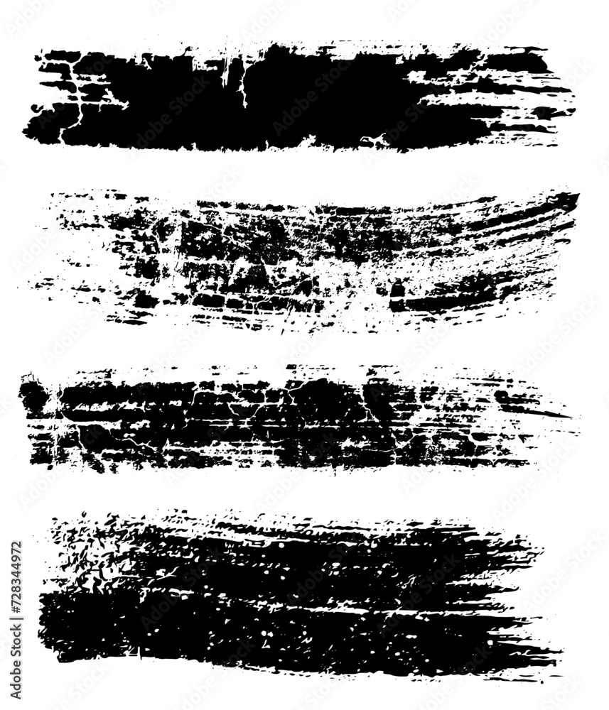 grunge splat set, a set of black ink circles brush stroke bundle on a white background,black and white icons set, a bundle of black ink swirls on a white