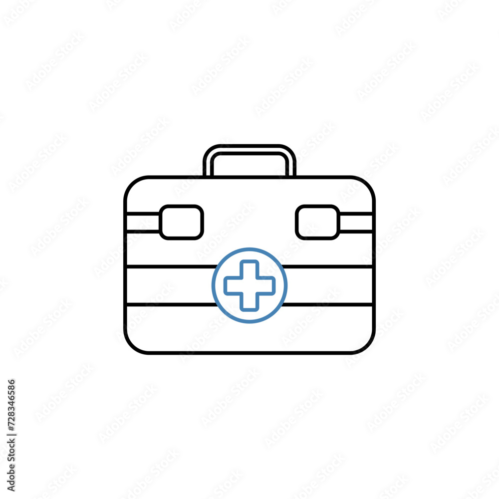 first aid kit concept line icon. Simple element illustration. first aid kit concept outline symbol design. first aid kit concept line icon. Simple element illustration. first aid kit concept outline symbol design.