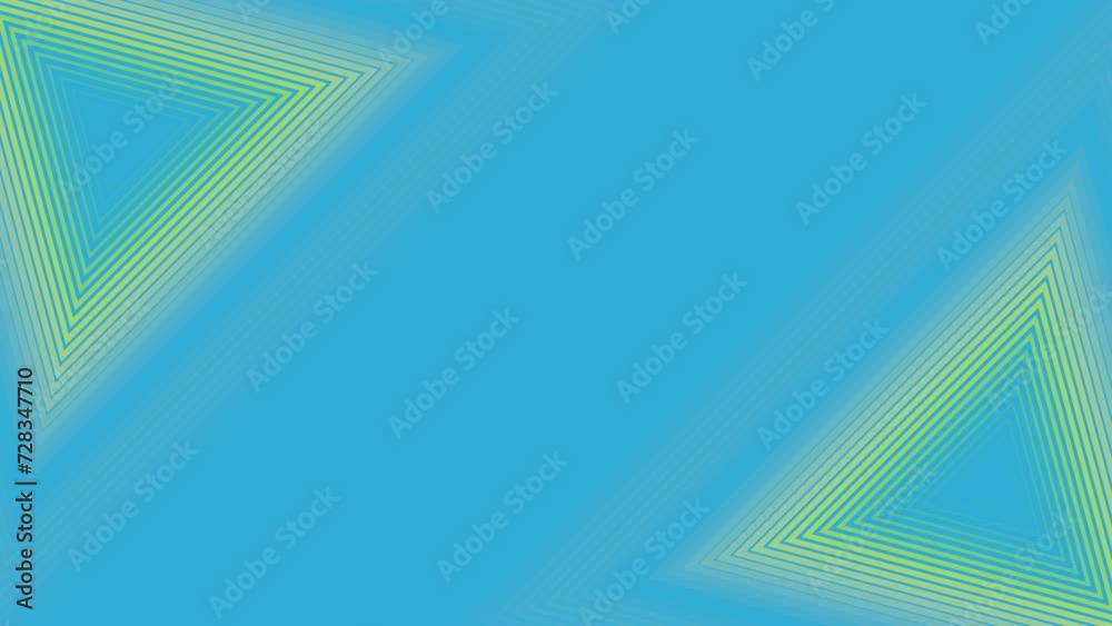 Two triangles, one blue and one yellow, positioned side by side on a ...