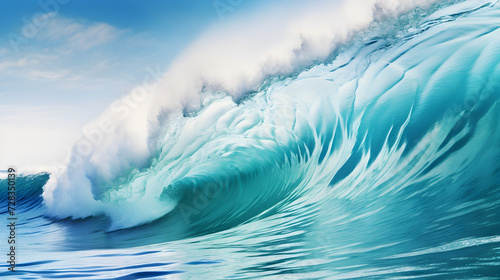 A photo of a calm sea wave 