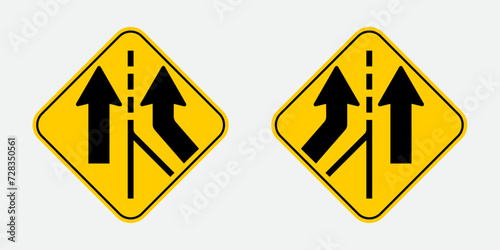 vector added lane signs
