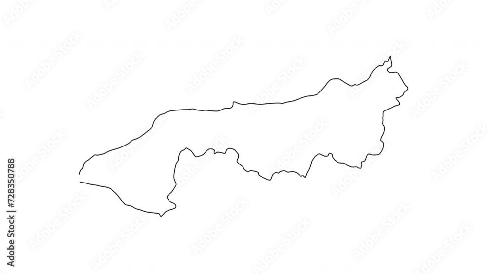 animated sketch of the Yalova map in Turkey animated sketch of the Yalova map in Turkey