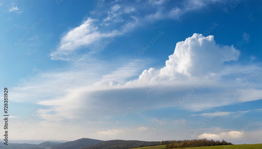 white cloud with blue sky background