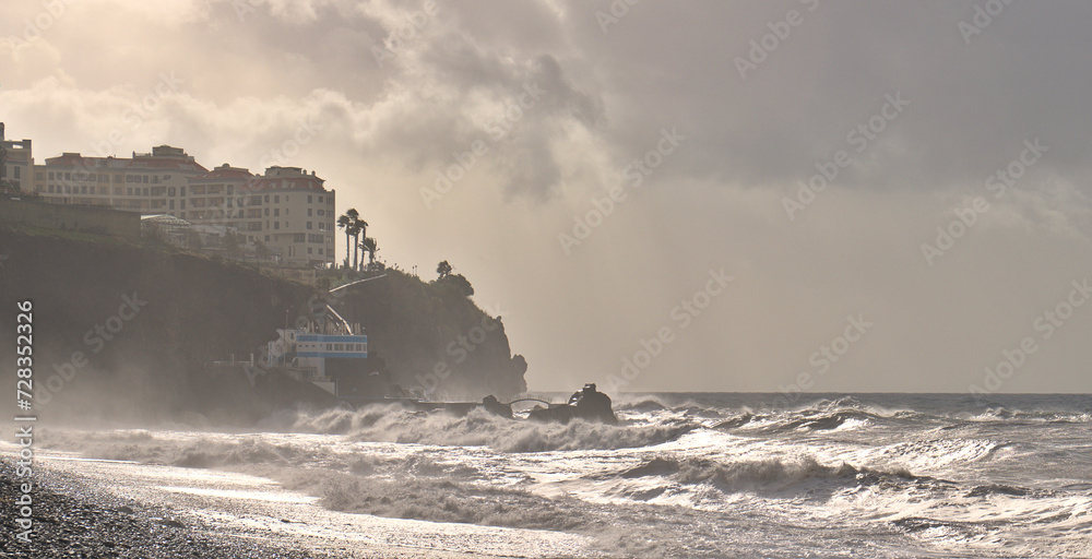 Madeira, Portugal- January 2024: Playa Formosa, Funchal