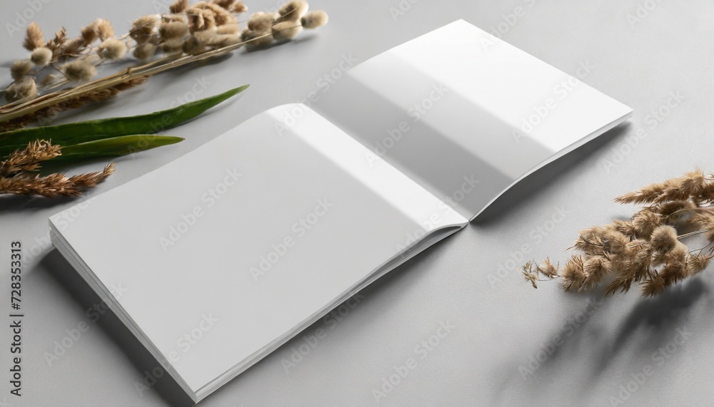 blank a4 photorealistic landscape brochure mockup on light grey background blank a4 photorealistic landscape brochure mockup on light grey background