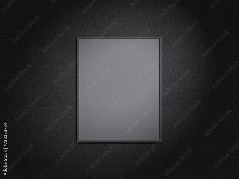 Minimalist Monochromatic Poster Frame Mockup