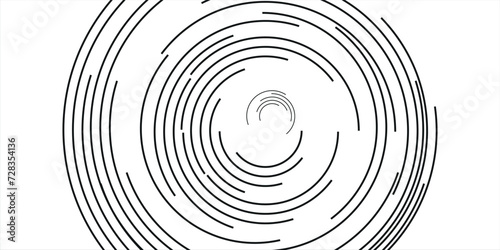Set of two radial hypnotic spirals, on transparent background.