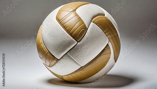 leather volleyball on a white background