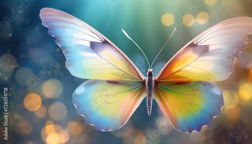 flying butterfly with colorful wings on background digital © Debbie