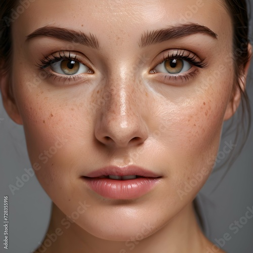 Mesmerizing Portrait of a Beautiful Woman With Freckles