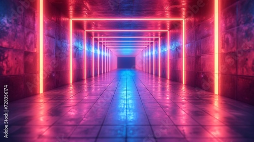 Neon Tunnel of Love A Glowing Pathway to the Future Generative AI © Riya