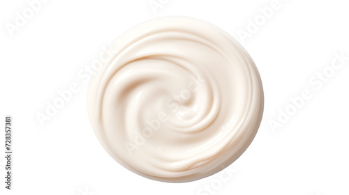 cosmetic smear cream texture on transparent background