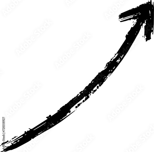 Hand-Drawn Corner-Turning Arrow