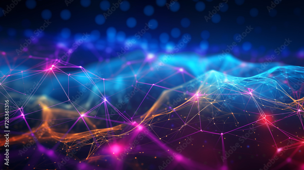 Fototapeta premium abstract background, glowing net wireframe, internet connectivity concept, tech wallpaper, business presentation backdrop, interconnected network, digital background 