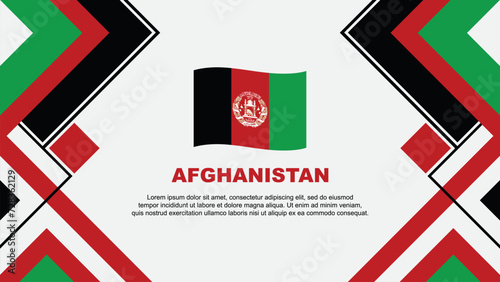 Afghanistan Flag Abstract Background Design Template. Afghanistan Independence Day Banner Wallpaper Vector Illustration. Afghanistan Banner