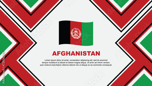 Afghanistan Flag Abstract Background Design Template. Afghanistan Independence Day Banner Wallpaper Vector Illustration. Afghanistan Vector