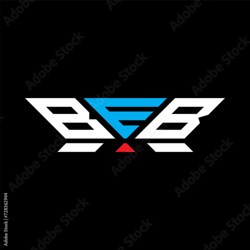 BEB letter logo vector design, BEB simple and modern logo. BEB luxurious alphabet design   photo
