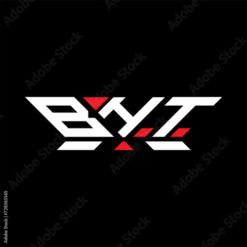 BHT letter logo vector design, BHT simple and modern logo. BHT luxurious alphabet design 