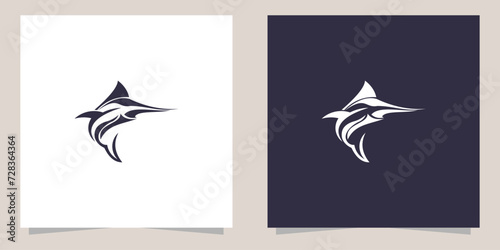 marlin logo design vector