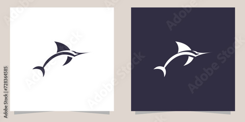 marlin logo design vector