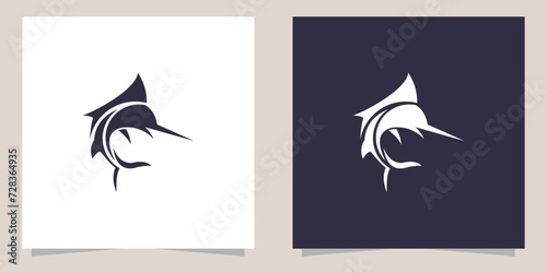 marlin logo design vector