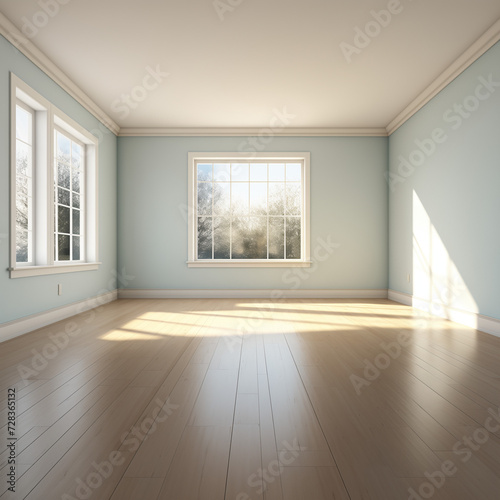 Real estate  empty room with floor