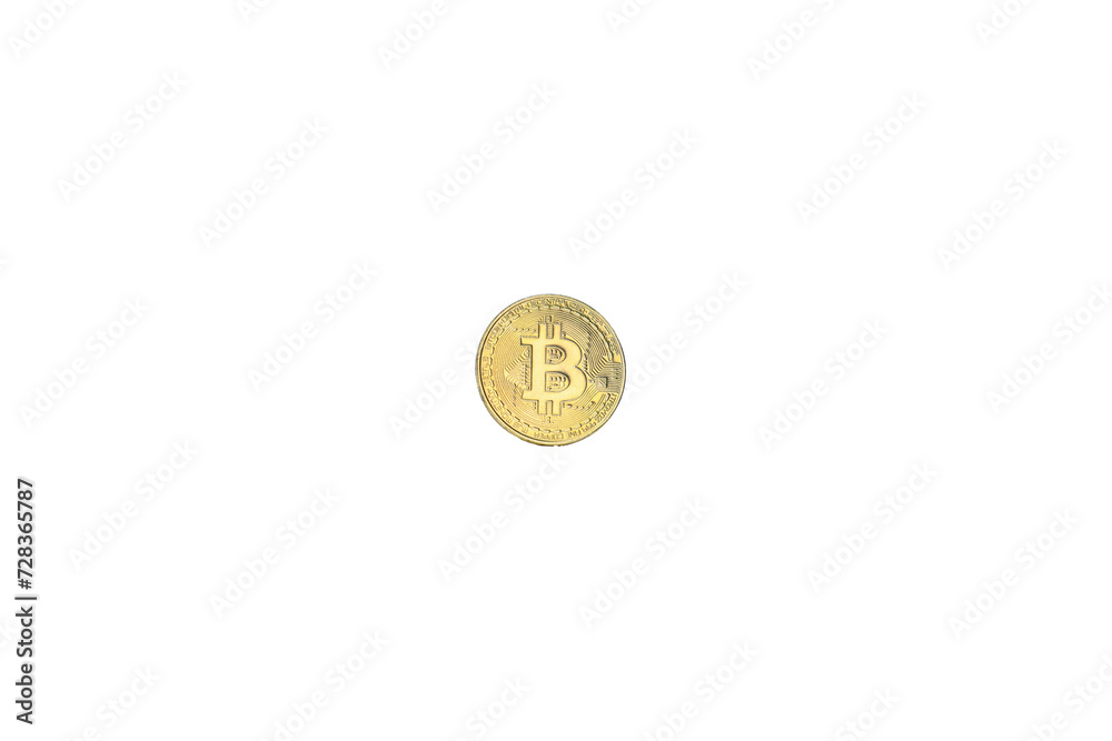 Bitcoin symbol on a white and blank background Bitcoin symbol on a white and blank background