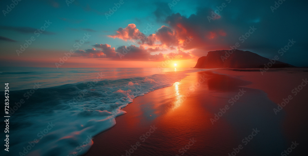 sunrise over lake, sunset over the river, sunset over the ocean, sunrise over the sea, sunset over the sea, a peaceful beach at sunrise