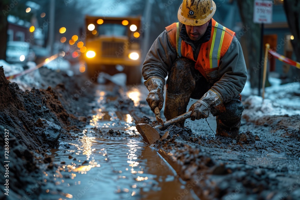February's Frosty Fix A Construction Worker Digging Out Generative AI February's Frosty Fix A Construction Worker Digging Out Generative AI