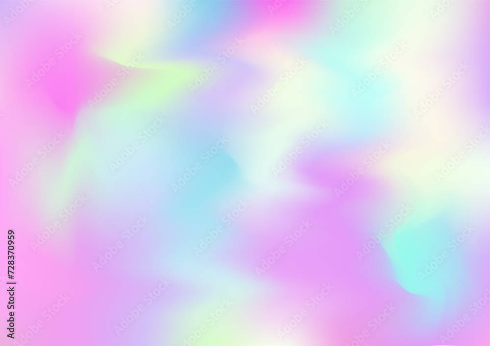 Holograph Dreamy Banner. Rainbow Overlay Hologram Cover. Neon Holograph Dreamy Banner. Rainbow Overlay Hologram Cover. Neon
