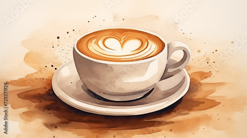 Hand drawn cartoon fragrant coffee illustration 