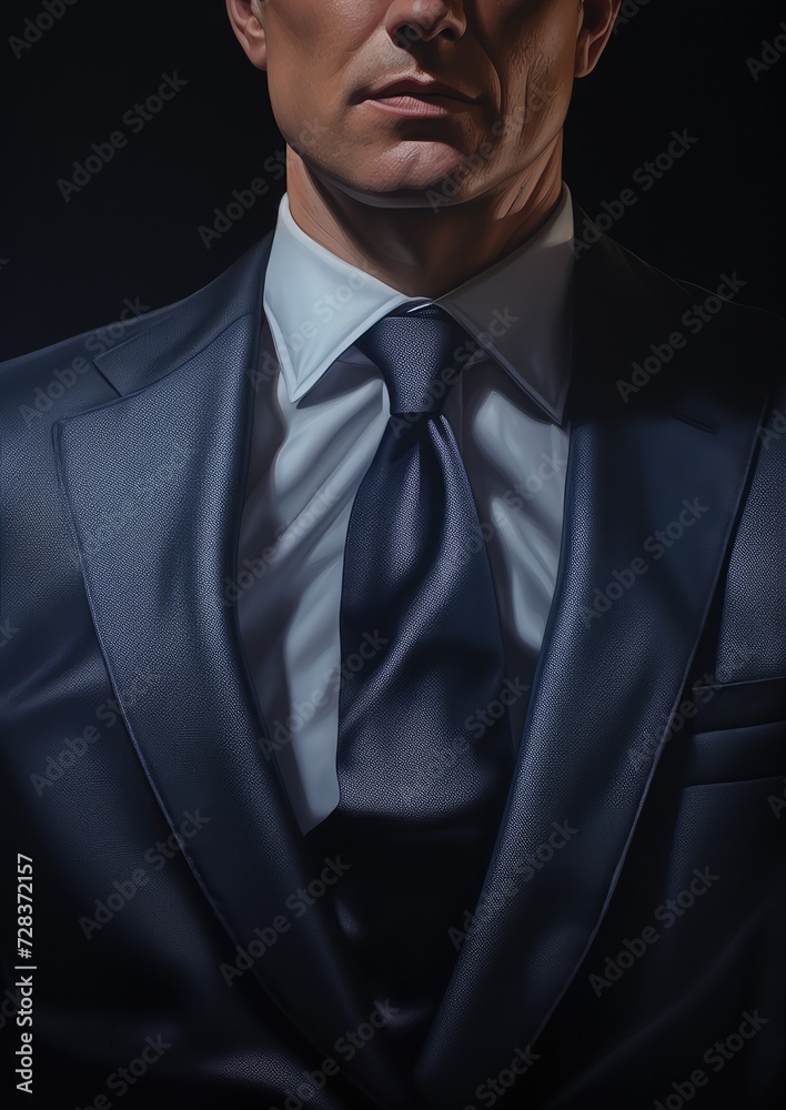 Detail on businessman in luxury modern suit for meeting. Generative Ai. Detail on businessman in luxury modern suit for meeting. Generative Ai.