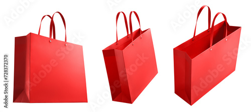 Various type of shopping bags isolated photo